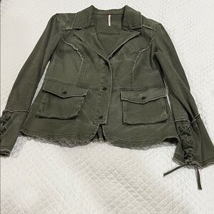 Women's Free People Olive Green Jacket small